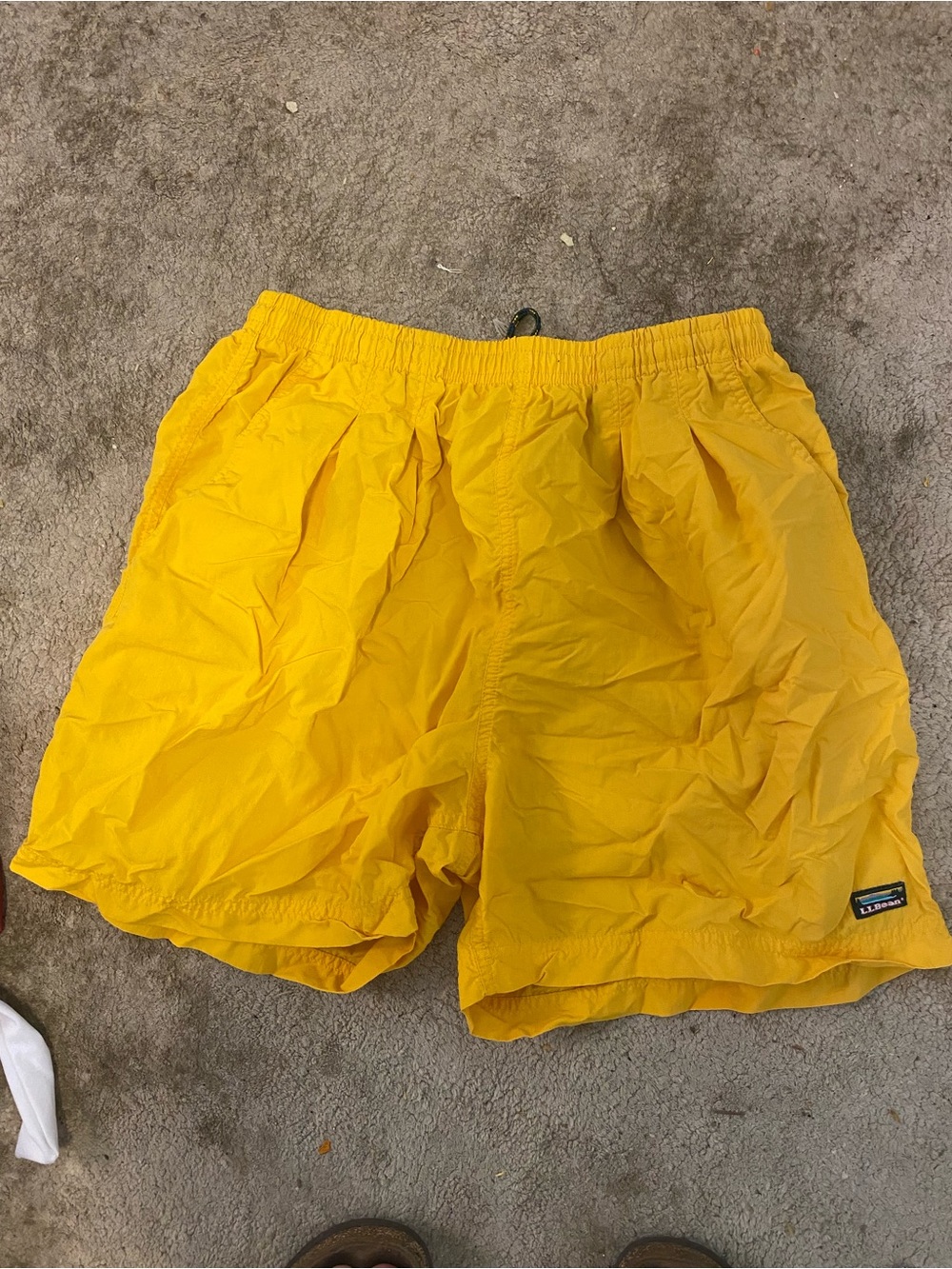 L.L. Bean vintage Yellow Elastic Waist Shorts